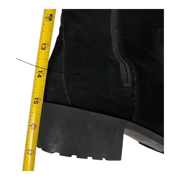 Cole Haan Putnam Tall Knee High Riding Boots Black Suede Leather Waterproof 10B - Picture 4 of 15